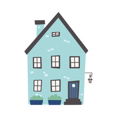 Cute colorful house colorful vector flat illustration Nursery various small house