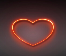 Bright hearts neon sign.Retro neon hearts sign on black background.Happy Valentine's Day design elements are ready for your banner greeting card design. 3d render