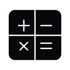 Obraz premium Math icon, isolated. Flat design on white background