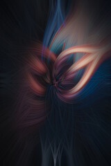 Abstract twirl effect added to a photo to create a background with blue pink orange colors - 480120668