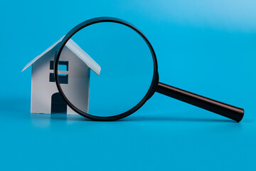 House under a magnifying glass