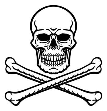 Skull And Crossbones Pirate Grim Reaper Cartoon