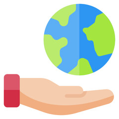 Save The Earth flat icon