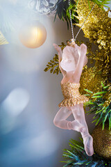 ballerina - Christmas tree toy decorates the Christmas tree