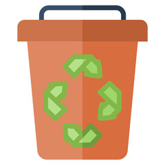 Trash Recycle flat icon