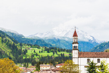 Last spring snow on the Sutrio mountains. Carnia to discover