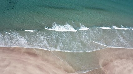 Beautiful waves at beach in Scotland