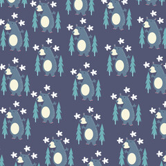 illustration graphic seamless pattern abstract cute happy bear cartoon premium vector
for kids and baby. Print on t shirts, fabric, linen, textile and wallpaper background