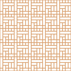 White geometric shapes seamless pattern with brown background.