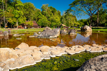 Fototapeta na wymiar Chae Son National Park hot springs in Thailand