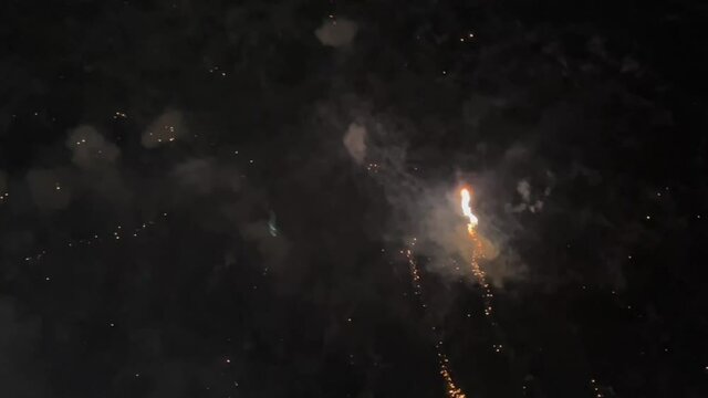 huge fireworks up close exploding