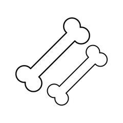 Dog bone icon on white background