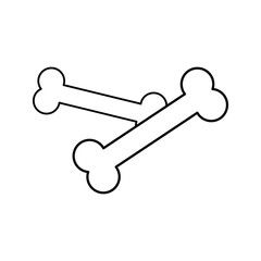 Dog bone icon on white background