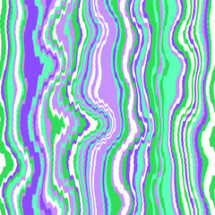 Obraz premium Abstract Hand Drawing Vertical Distorted Wavy Stripes Seamless Vector Pattern with Multicolored Background