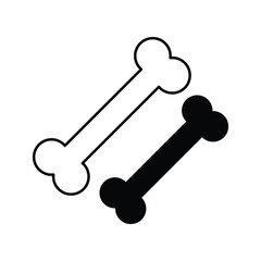 Dog bone icon on white background