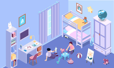 Isometric Children Room