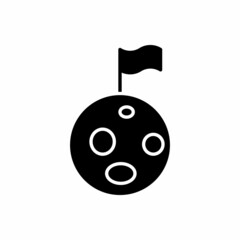 moon landing glyph icon vector