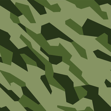 Geometric camouflage seamless pattern. Abstract modern military camo  background of polygons for fabric textile and vinyl wrap print. Endless vector illustration.