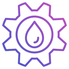 Hydro Water Energy line gradient icon