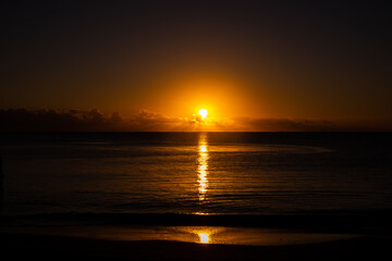 sunset on the sea