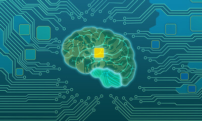 ai artificial intelligence brain semiconductor circuit human android connection 인공지능 휴먼로못