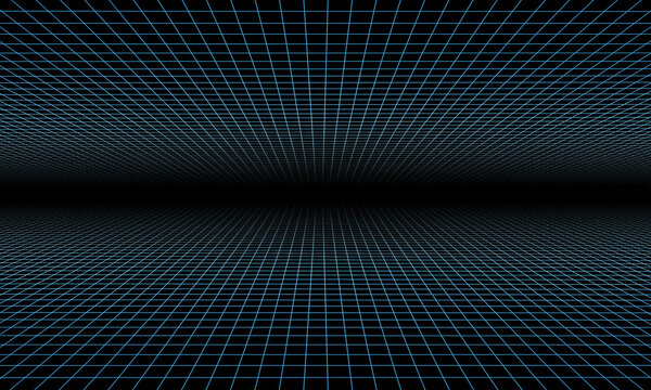 geometric grid background vector illustration central vanishing point black 그리드 배경