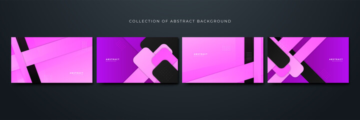 Memphis Geometric purple pink Colorful abstract Design Background