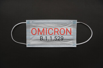 Medical mask isolated on background. Close-up of Coronavirus or COVID-19 protective face mask....