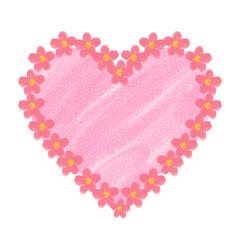 Heart shaped wreath, Flowers, Valentine's Day, wedding, postcard, invitation.