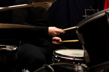 Man playing drums	