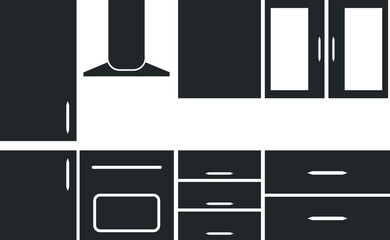 Modern smart kitchen icon vector