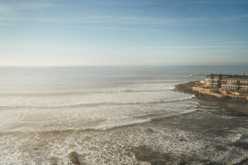 Ericeira cityscape and seascape  taken from Miradouro South Beach, Portugal
