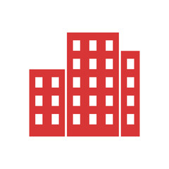 Vector building red Icon