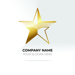 Creative star corporative logo icon illustration