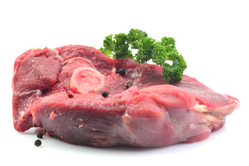 Meat lamb on a white background