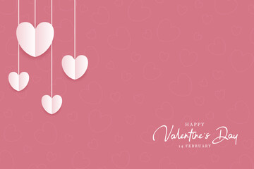 Minimalist happy valentine's day background