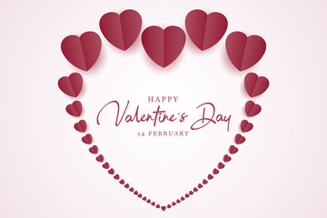 Minimalist happy valentine's day background