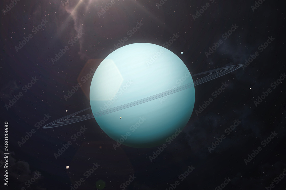 Sticker planet uranus. elements of this image furnished by nasa.
