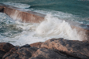 Grandes vagues déchainées sur la cote Atlantique 