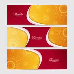 Luxury ramadan background with red arabesque pattern arabic islamic east style. Decorative design for print, poster, cover, brochure, flyer, banner.