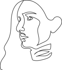 one line hand drawn portrait