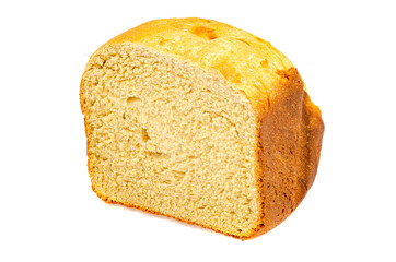 Slice of durum whole wheat bread. Studio Photo