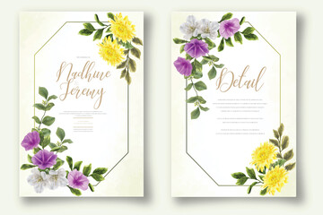 wedding invitation template watercolor