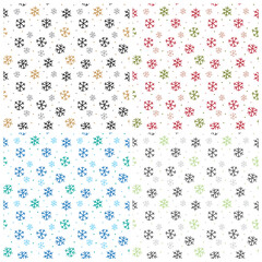 Christmas seamless pattern with snowflakes. Winter set for the New Year.