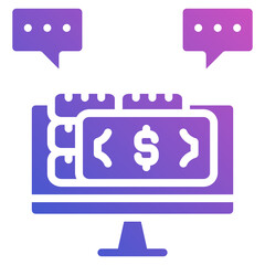 Message flat gradient icon