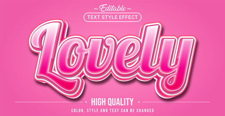 Editable text style effect - Lovely text style theme.