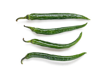 Green hot pepper pods for spicy seasoning