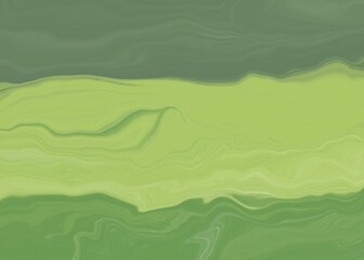 Green abstract background with liquify effect.