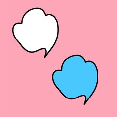 set of bubbles talk element design. Bubble comic speech set