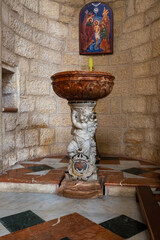 The candlelight spot in the side hall of the Chapel of Saint Catherine, near to the Church of...